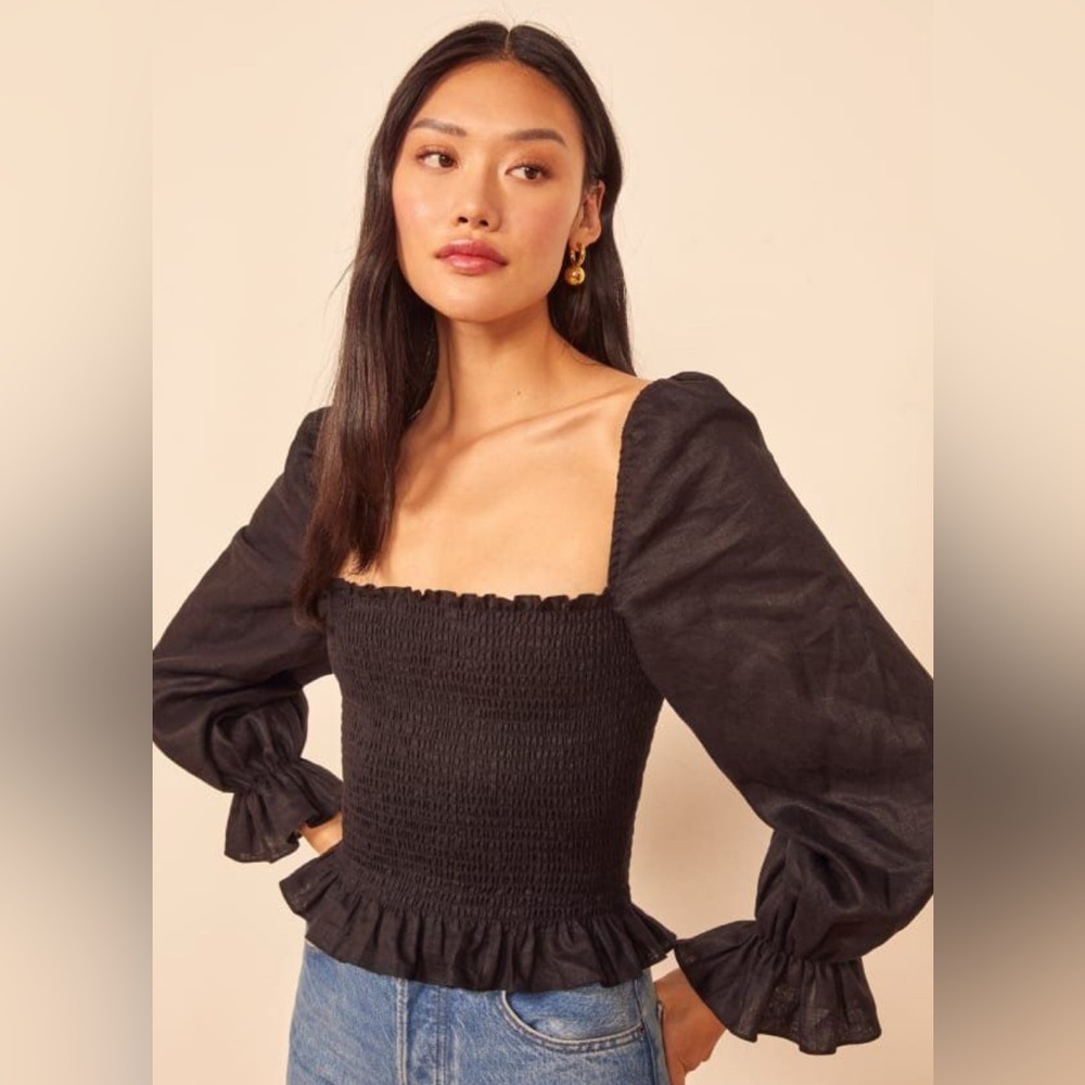 Reformation Tangerine Top Black Size Small NWOT